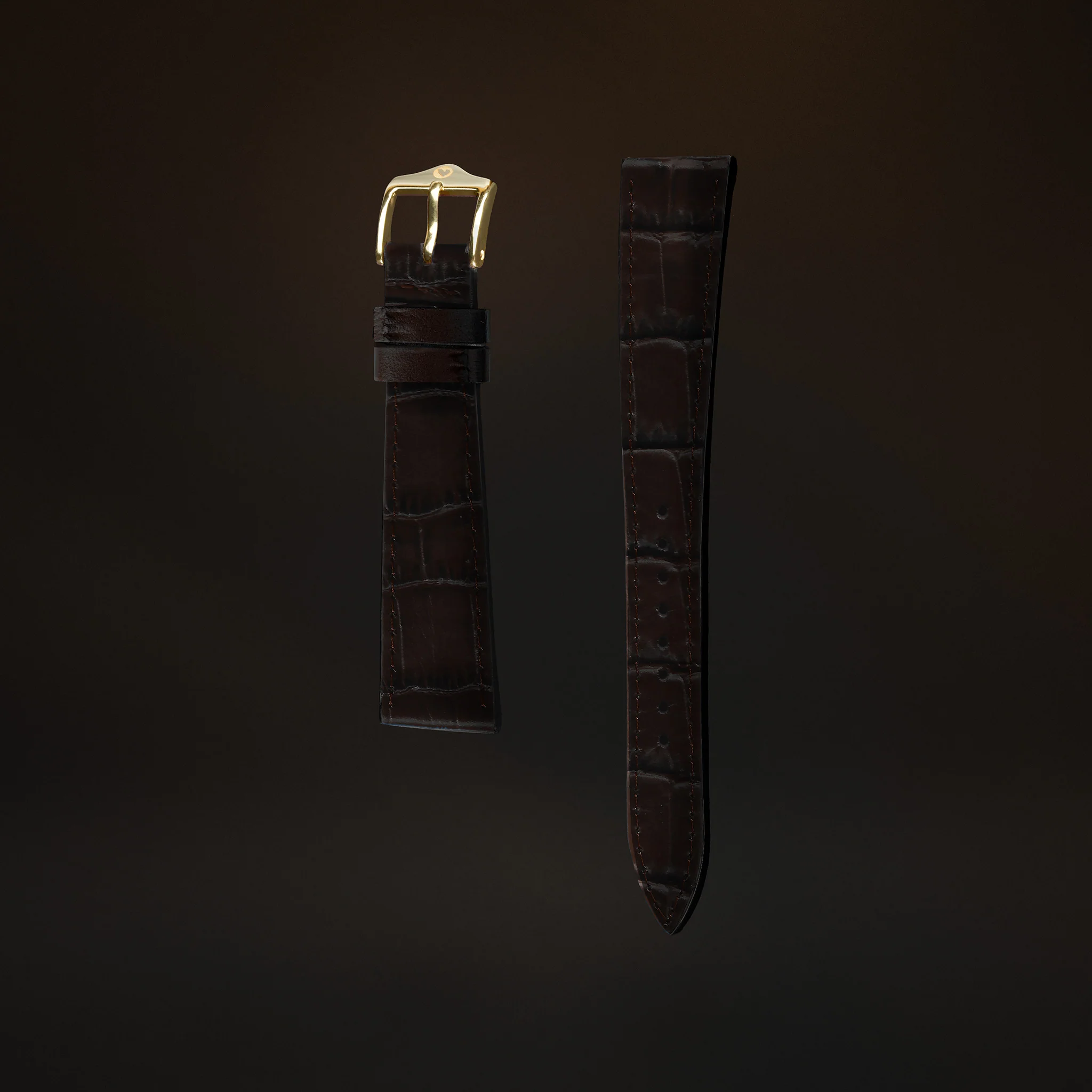 KARDINAL Alligator Embossed Leather Watch Strap - Image 13