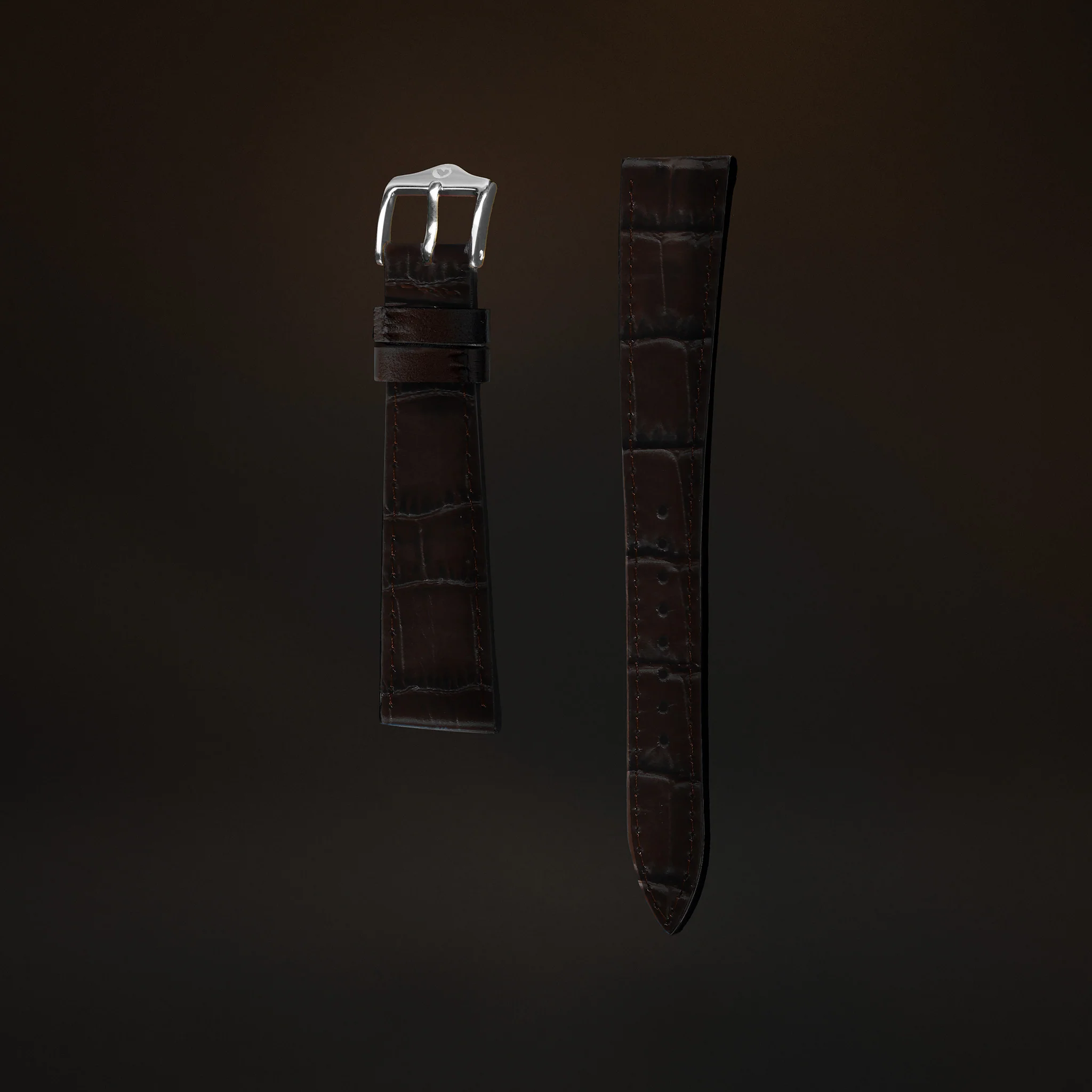 KARDINAL Alligator Embossed Leather Watch Strap - Image 17