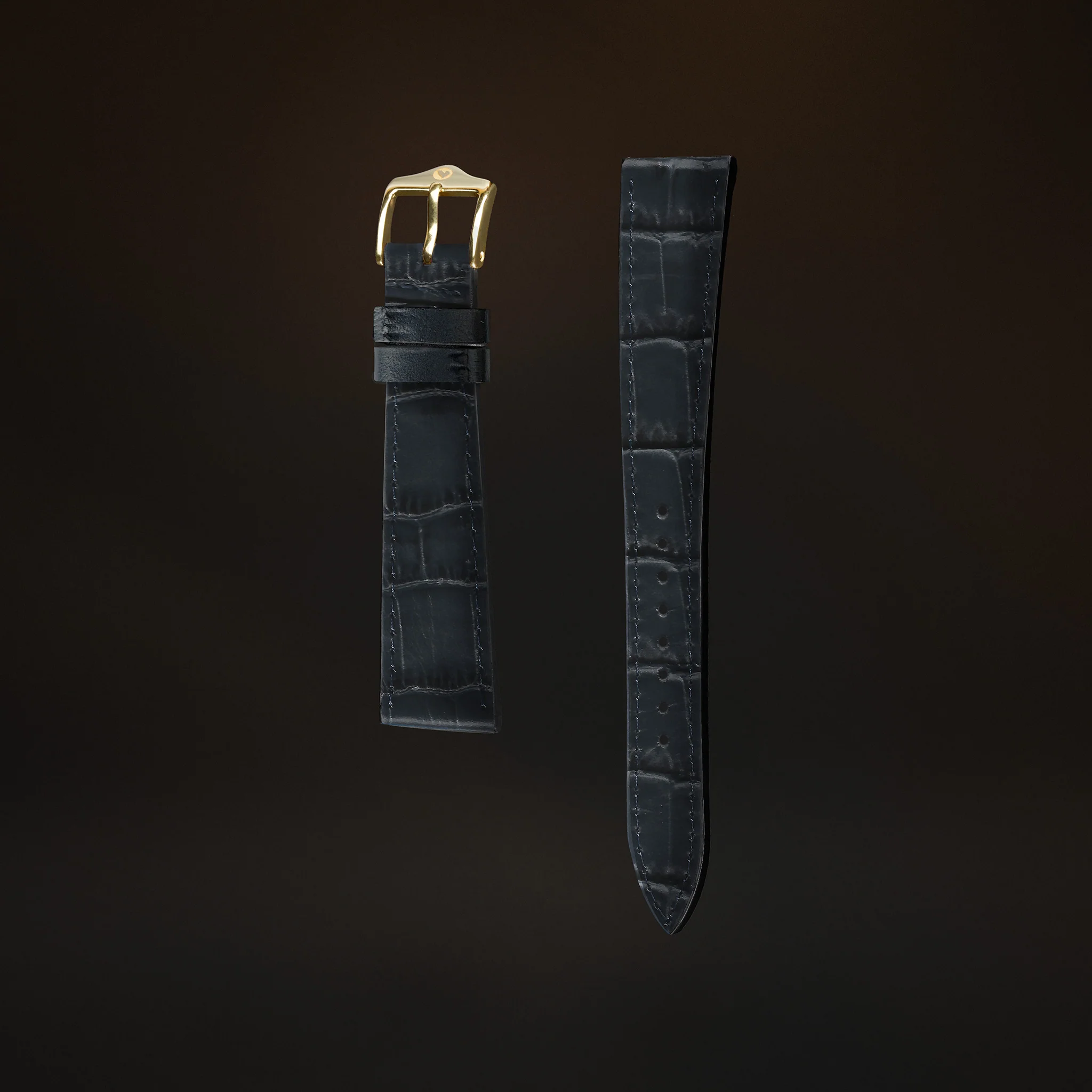 KARDINAL Alligator Embossed Leather Watch Strap - Image 24