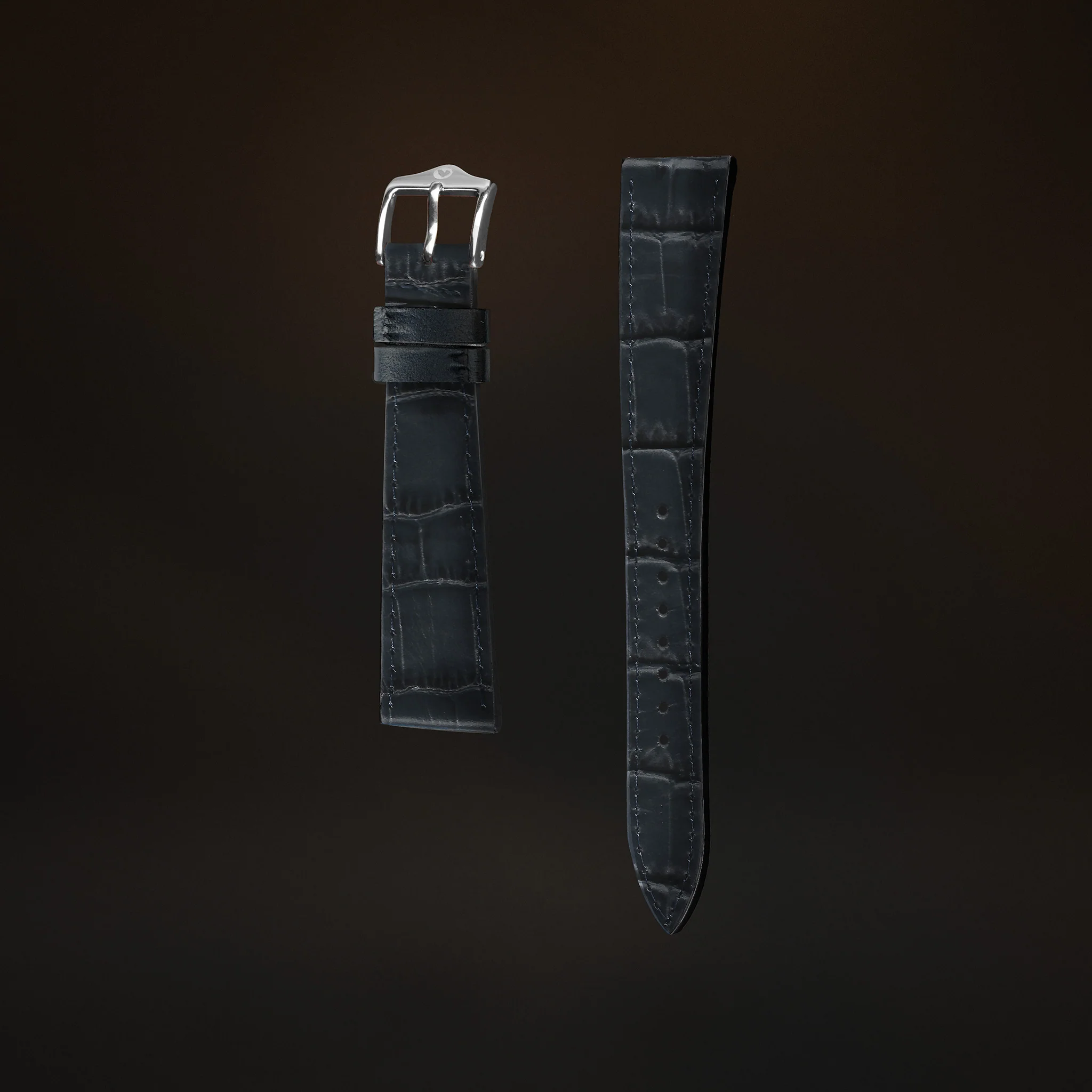 KARDINAL Alligator Embossed Leather Watch Strap - Image 28