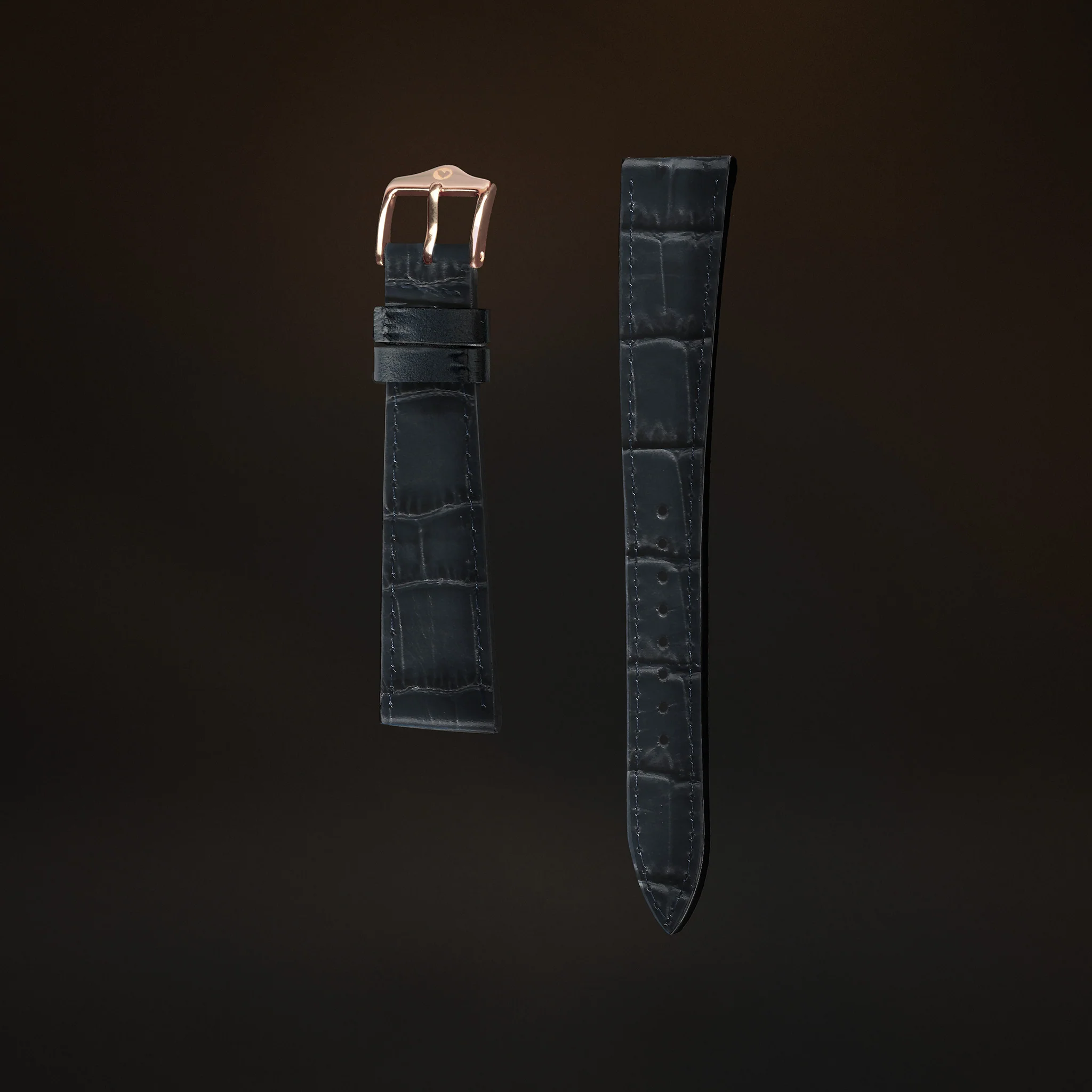 KARDINAL Alligator Embossed Leather Watch Strap - Image 33