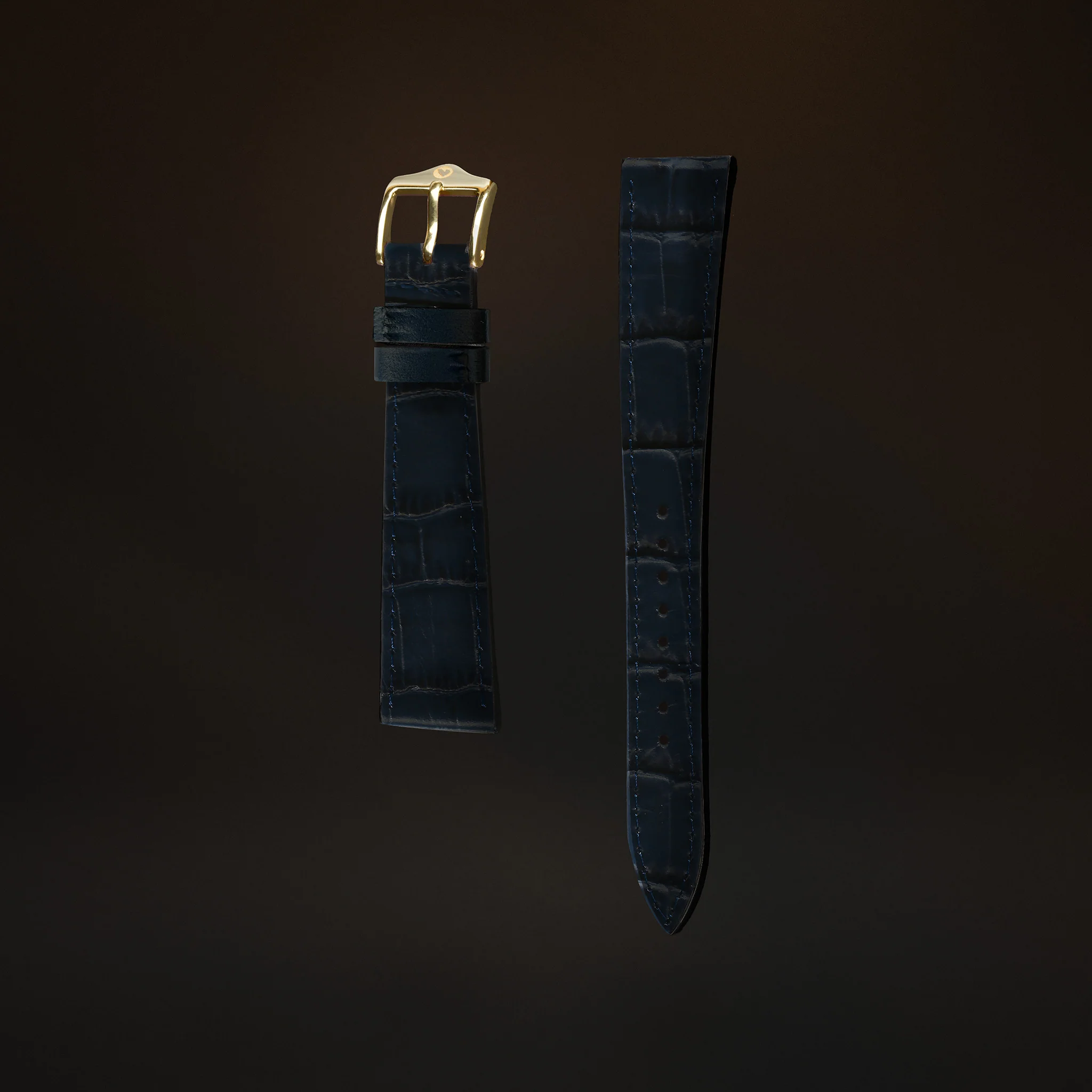 KARDINAL Alligator Embossed Leather Watch Strap - Image 35