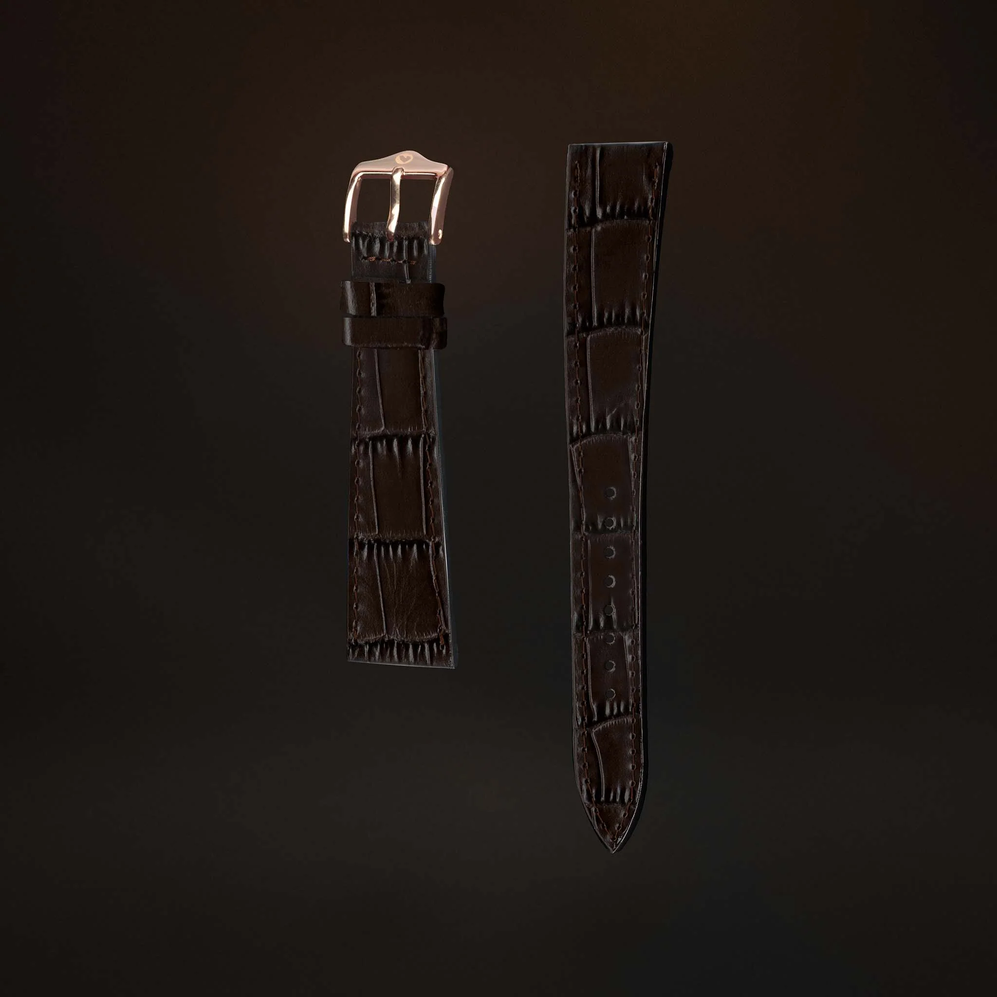 KARDINAL Alligator Embossed Leather Watch Strap - Image 52