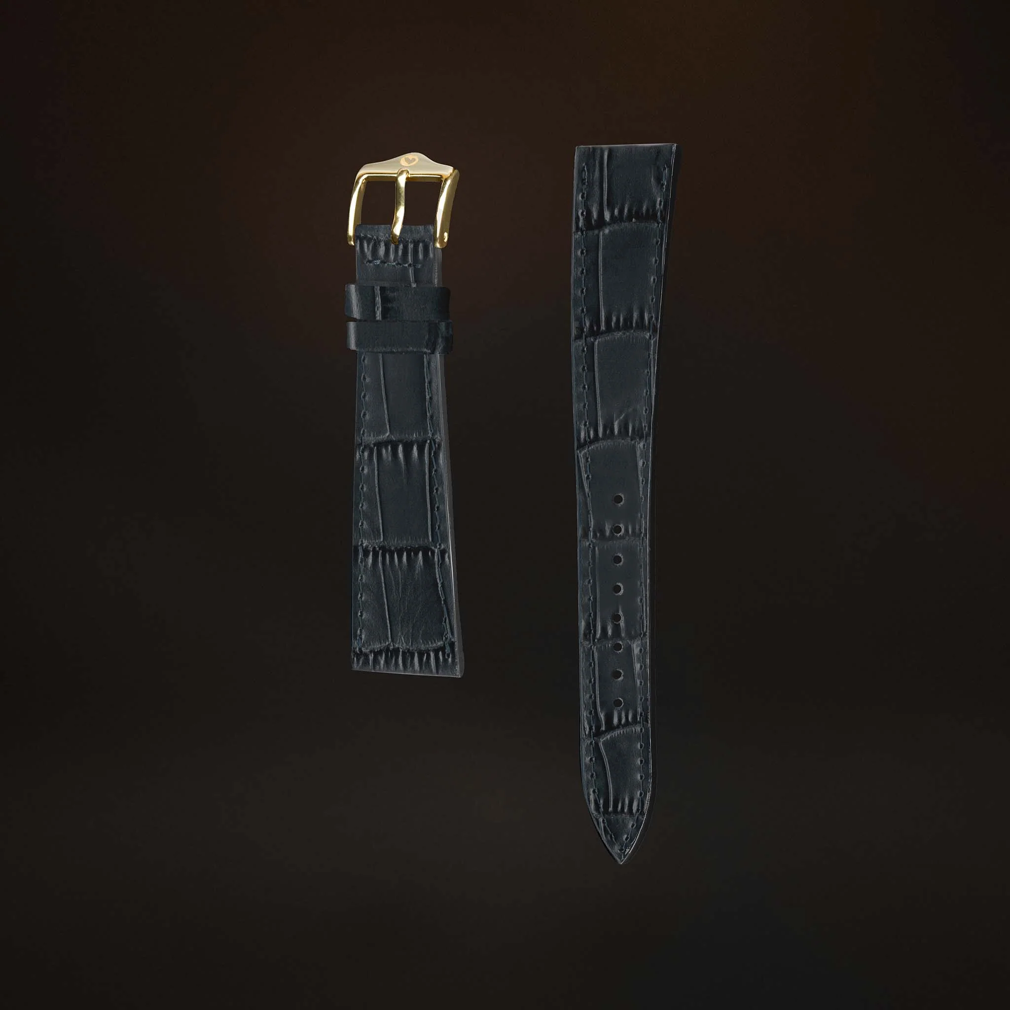 KARDINAL Alligator Embossed Leather Watch Strap - Image 54