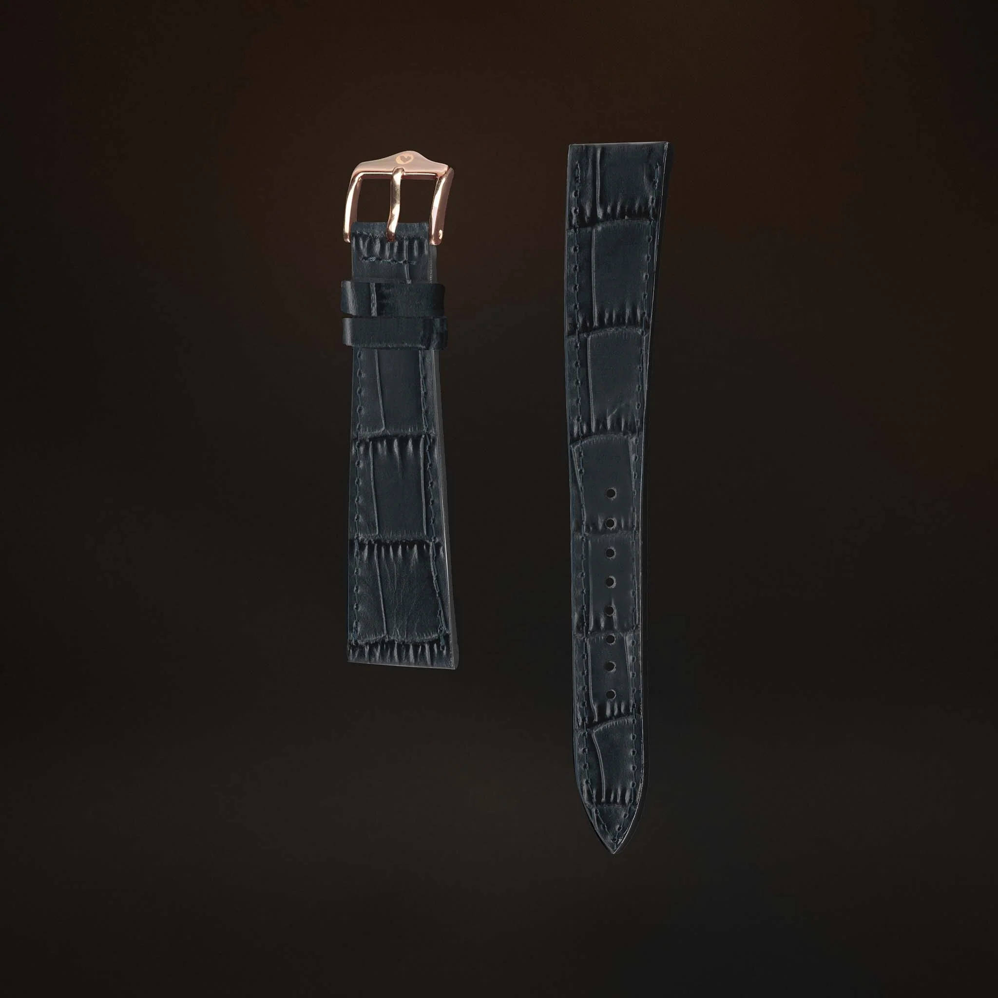 KARDINAL Alligator Embossed Leather Watch Strap - Image 57