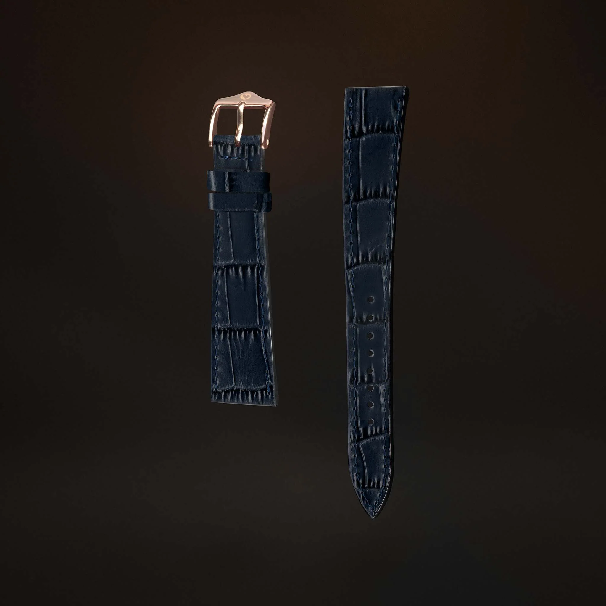 KARDINAL Alligator Embossed Leather Watch Strap - Image 62