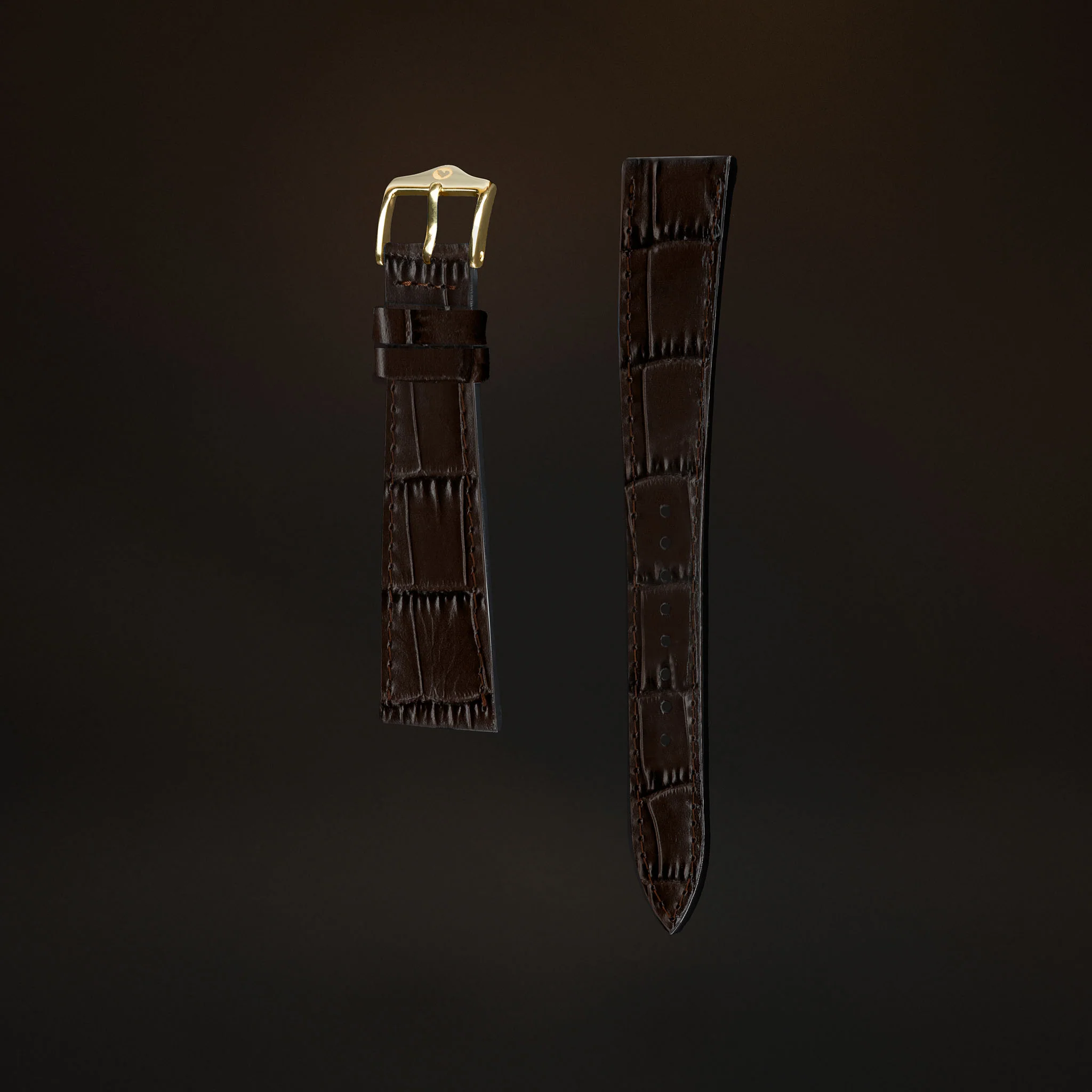 KARDINAL Alligator Embossed Leather Watch Strap - Image 65