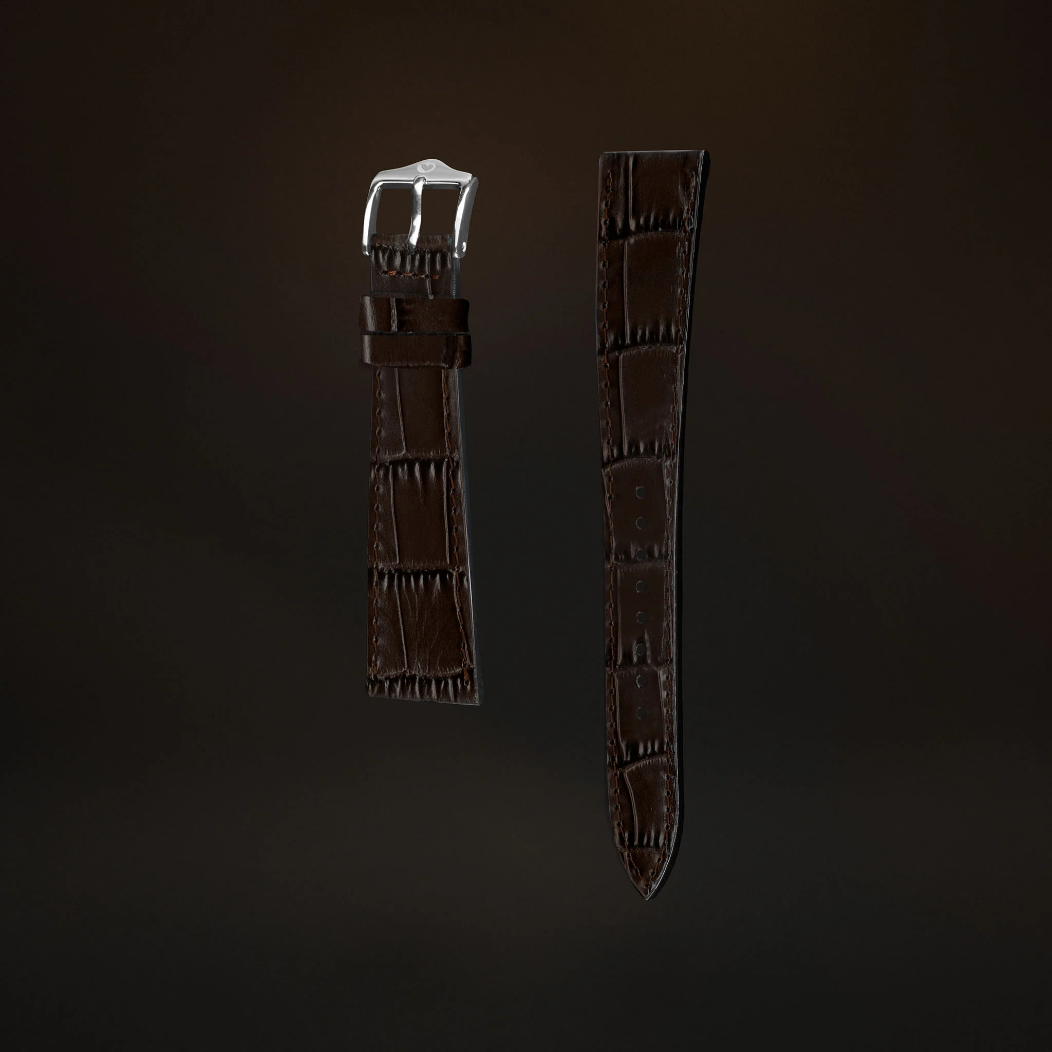 KARDINAL Alligator Embossed Leather Watch Strap - Image 71