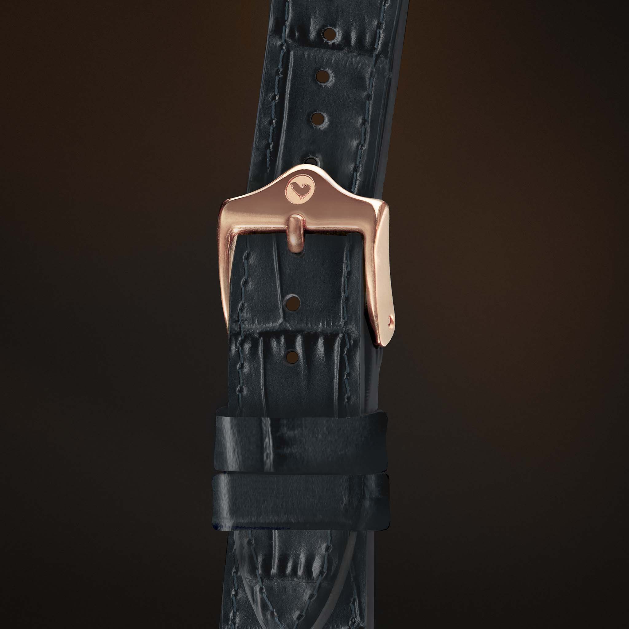 KARDINAL Alligator Embossed Leather Watch Strap - Image 86