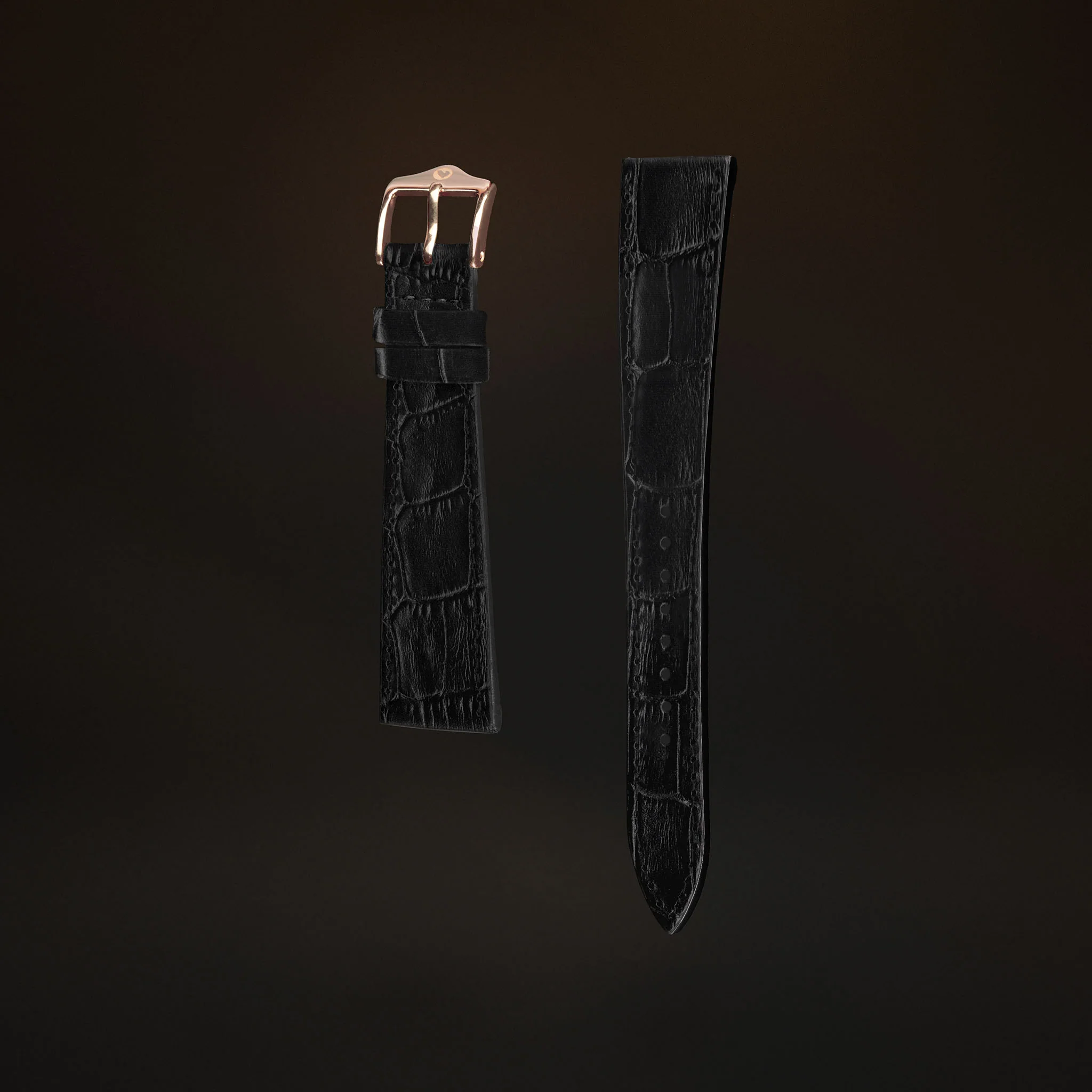 KARDINAL Alligator Embossed Leather Watch Strap - Image 9