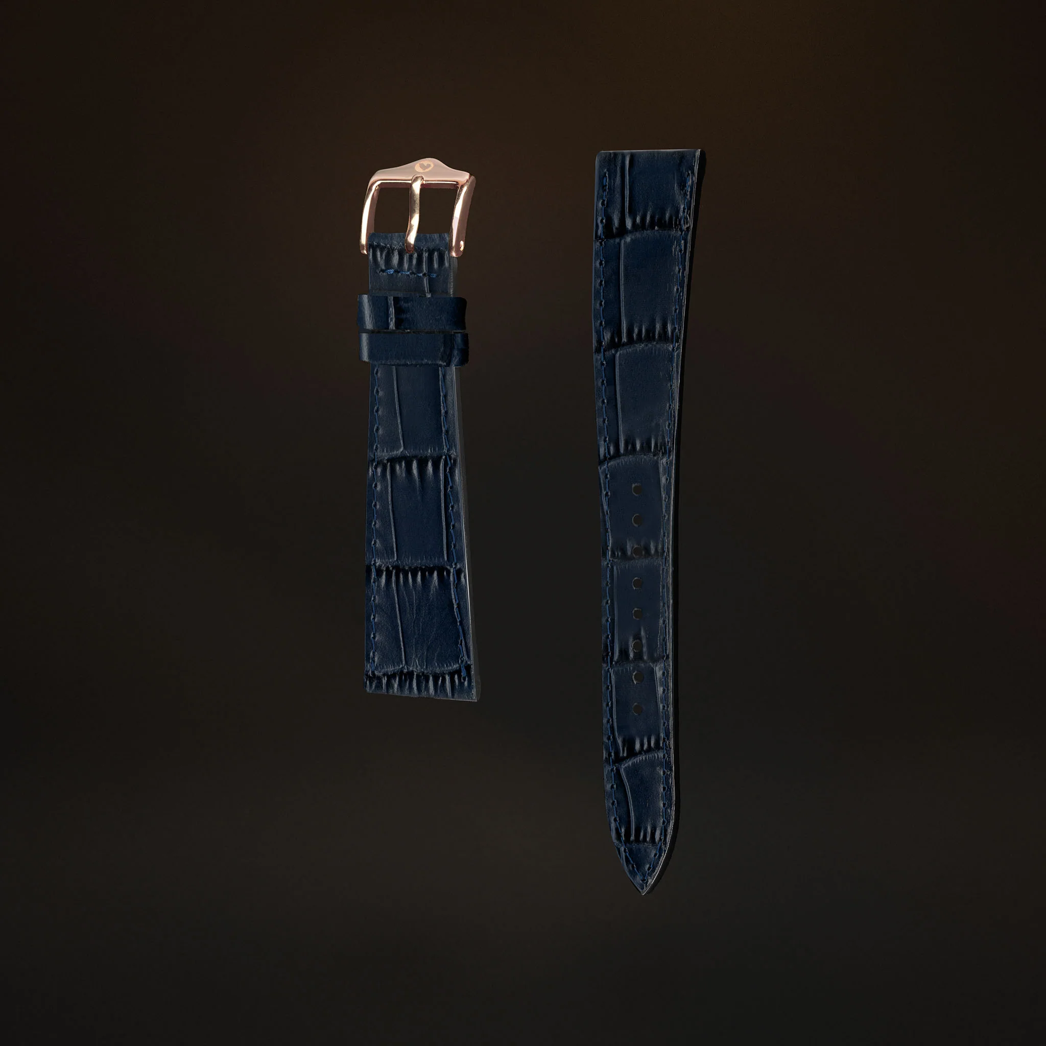 KARDINAL Alligator Embossed Leather Watch Strap - Image 97