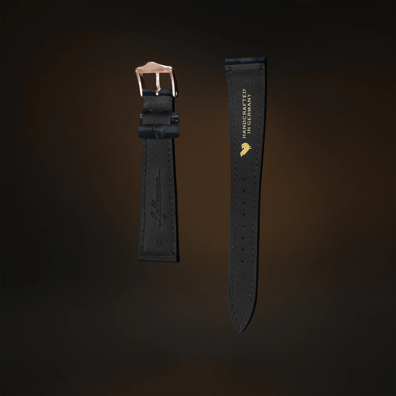 KARDINAL Alligator Embossed Leather Watch Strap - Image 98