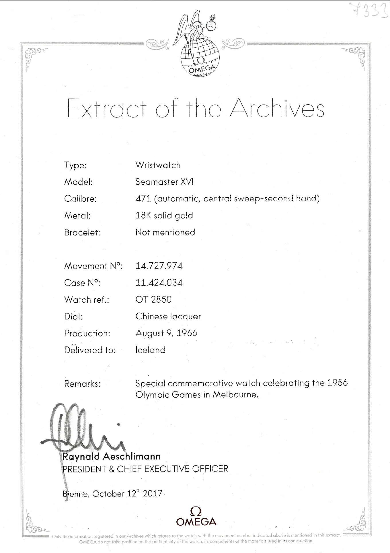 Omega Seamaster Olympic 1956 - Image 15