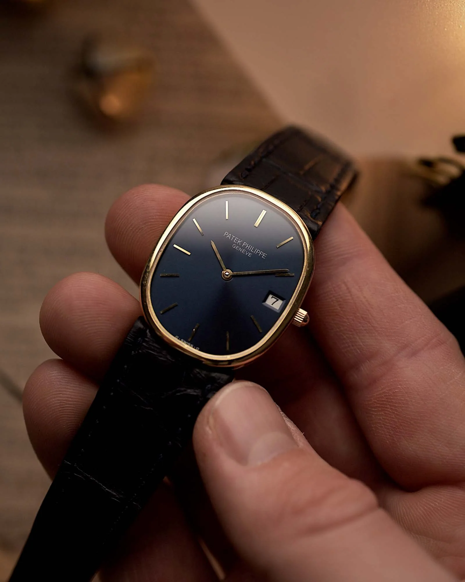 Patek Philippe 3788J Ellipse Blue 1980s - Image 3