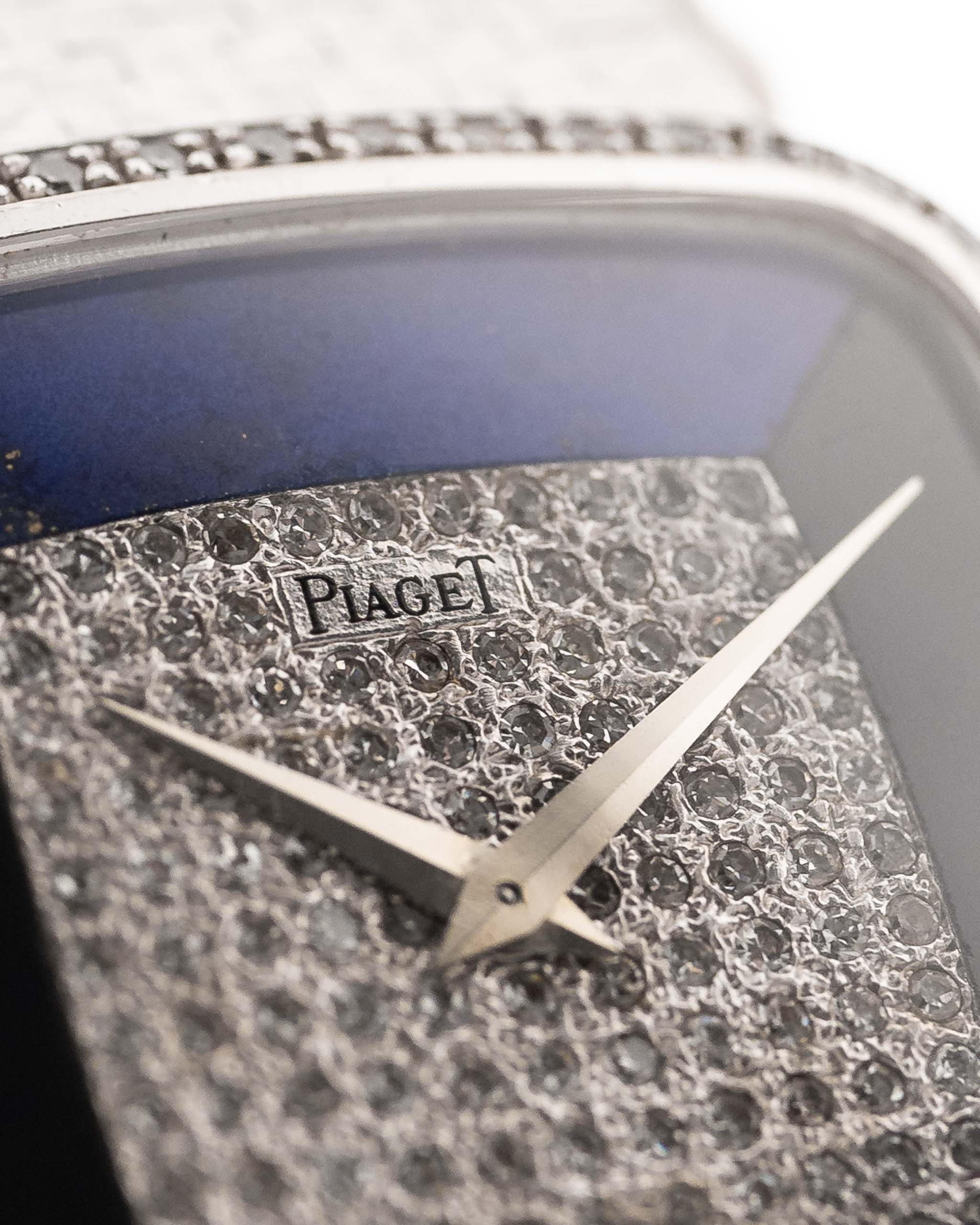 Piaget Square 9775 Lapis Onyx Diamond 1970s - Image 8