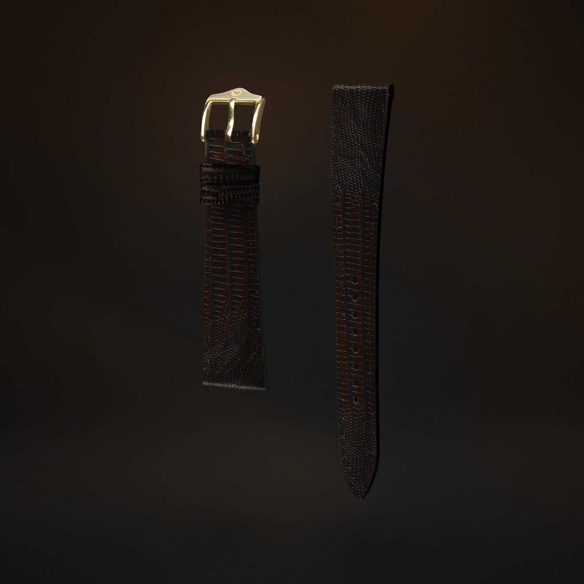 KARDINAL Lizard Embossed Leather Watch Strap - Image 15