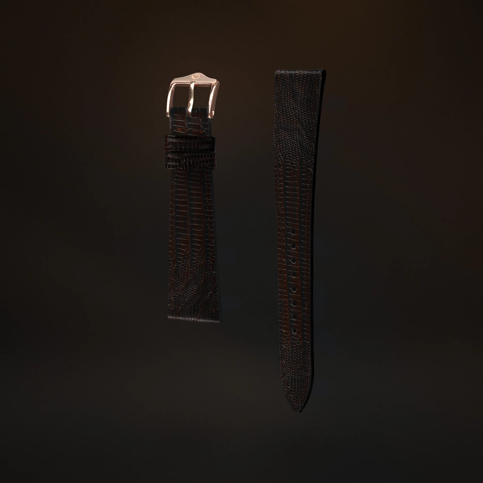 KARDINAL Lizard Embossed Leather Watch Strap - Image 23