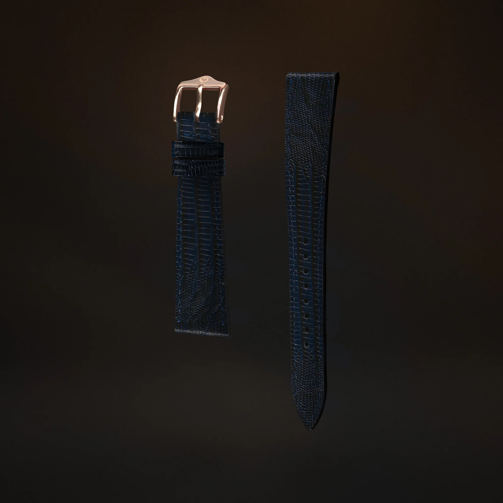 KARDINAL Lizard Embossed Leather Watch Strap - Image 35